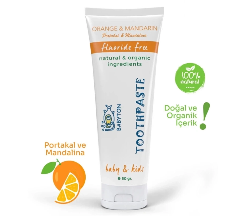 Nessiworld Babyton Organik Doğal Portakal & Mandalina Aromalı Diş Macunu 50 Gr
