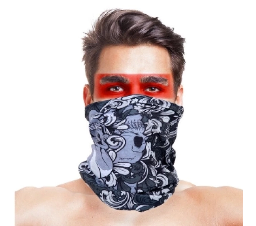 NessiWorld Baf Bandana Kafatası Yapraklı Maske