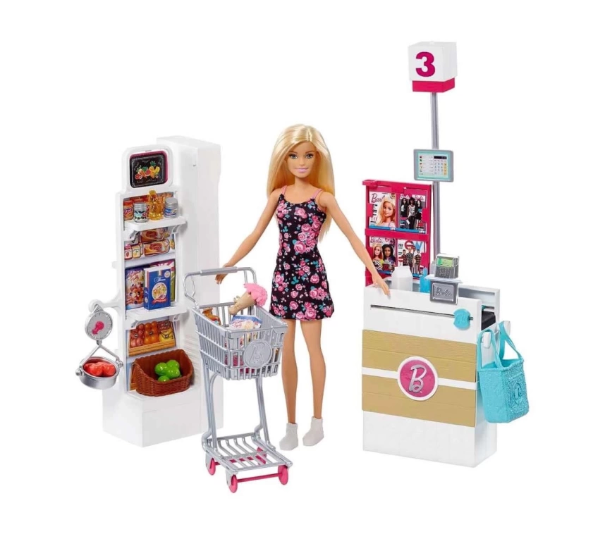 Nessiworld  Barbie Süpermarkette Oyun Seti