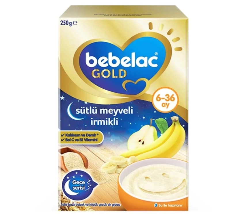 Nessiworld Bebelac Gold Sütlü Meyveli İrmikli Kaşık Maması 250 Gr