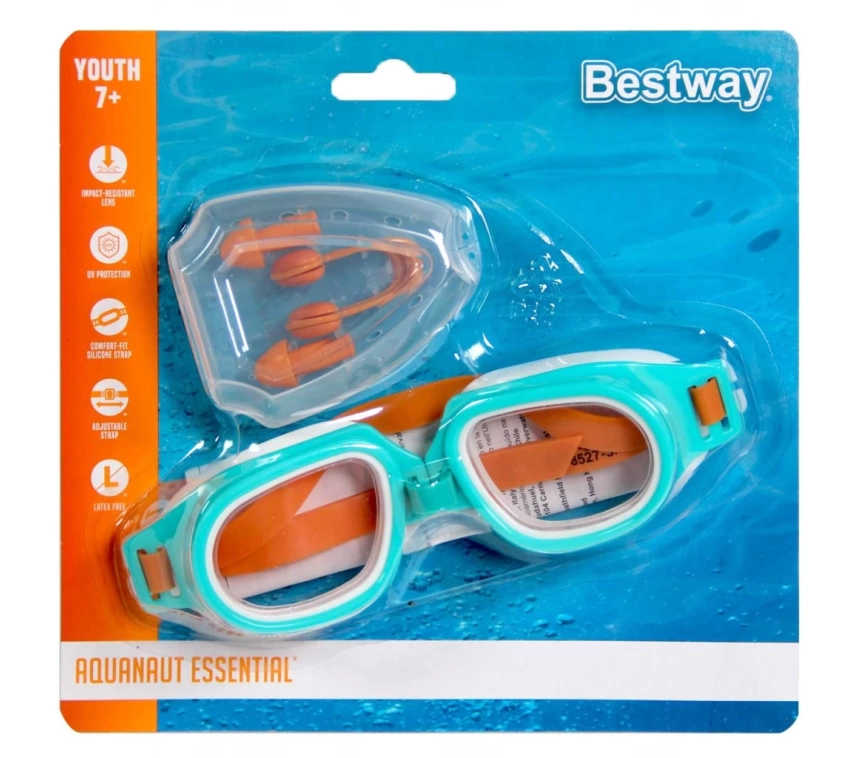Nessiworld Bestway Hydro Swim Kulak ve Burun Tıkacı Yüzücü Gözlük Seti 26034
