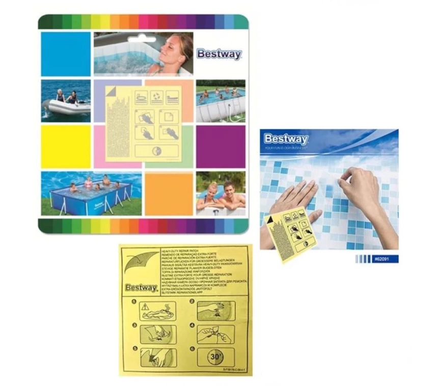 Nessiworld Bestway Şişme Ürünler için Tamir Yaması 6,5 x 6,5 cm 62091