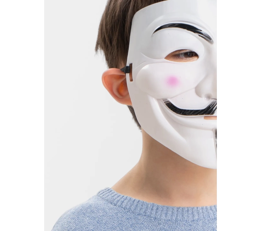Nessiworld Beyaz Renk Pembe Yanaklı İthal V For Vendetta Maskesi