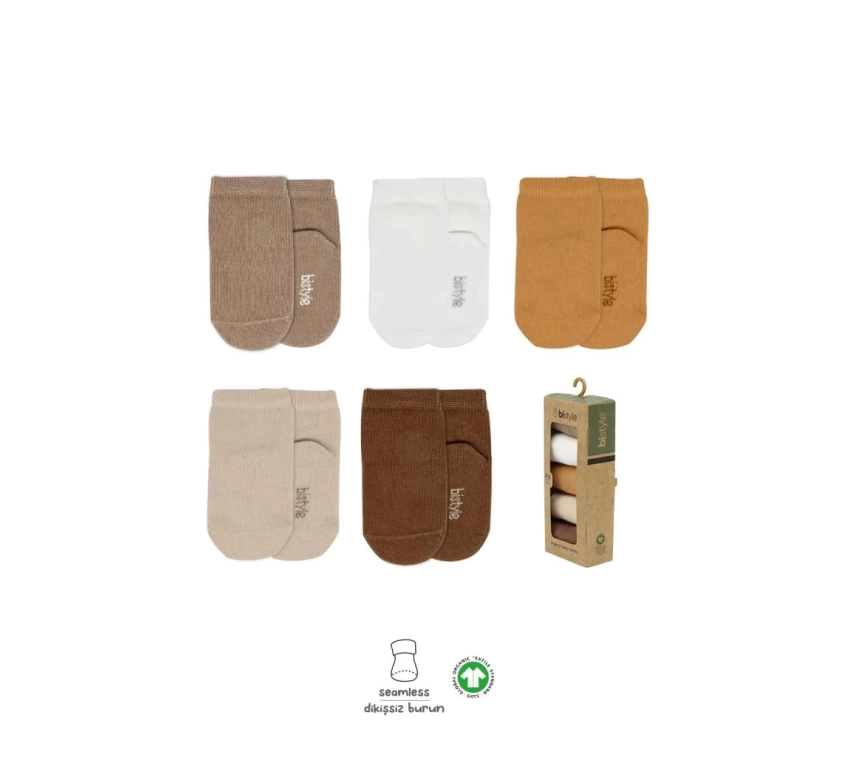 Nessiworld Bistyle 5li Penye Soket Kutulu Basic Çorap 10131 Bej