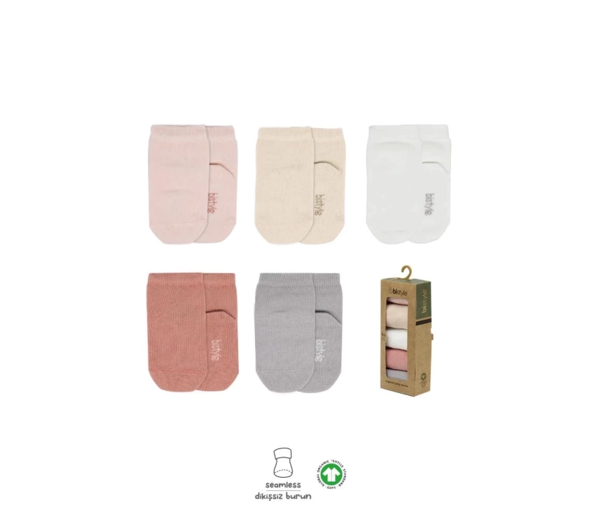 Nessiworld Bistyle 5li Penye Soket Kutulu Basic Çorap 10131 Pudra