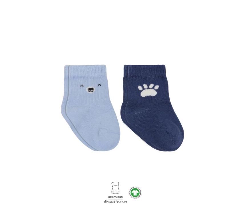 Nessiworld Bistyle Bear Penye Soket Çorap 2Li BS10116 Mavi
