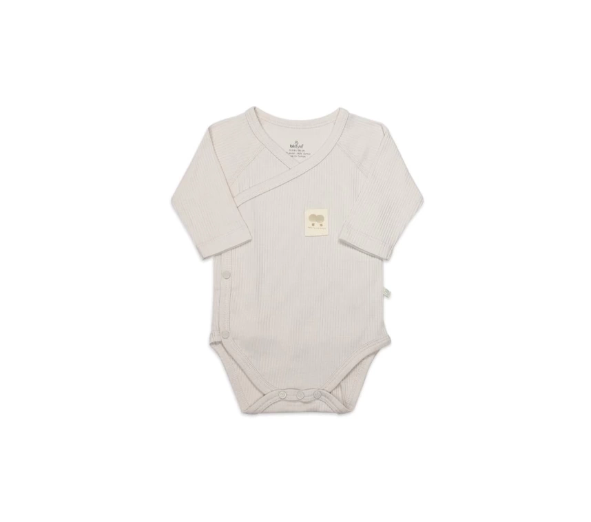 Nessiworld  Bistyle Organic Modal Flying Balloons Kruvaze Uzun Kol Body BS17121 Bej