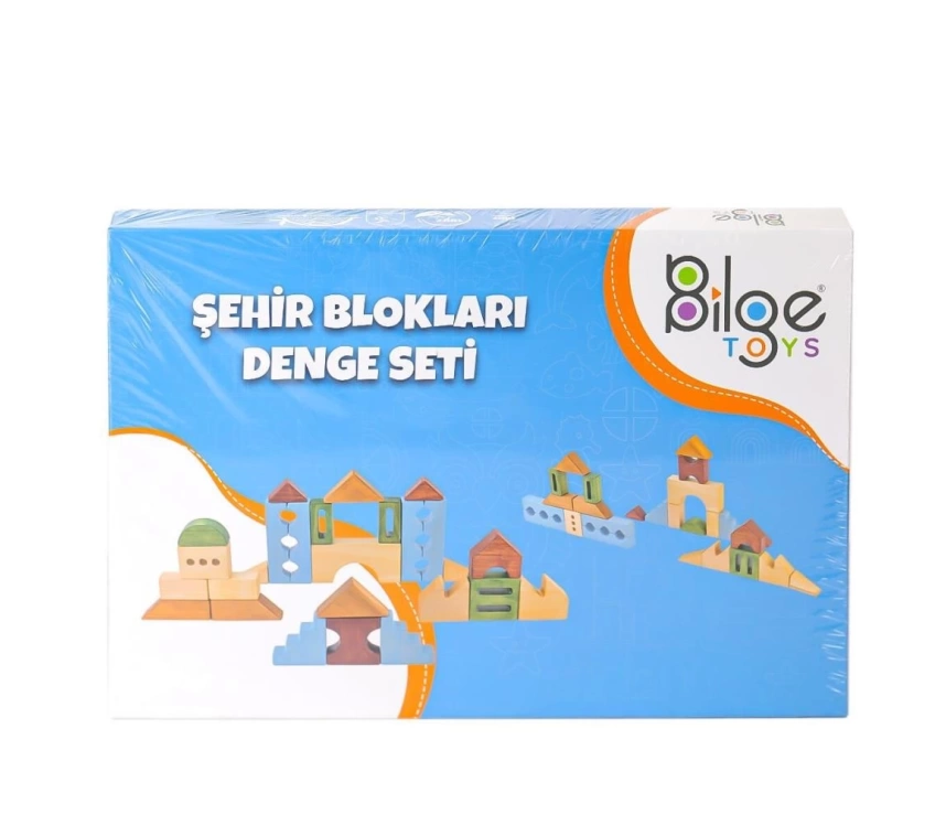 Nessiworld BLG-107A Ahşap Şehir Blok Seti