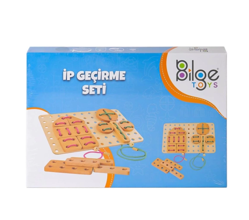 Nessiworld BLG-111 Ahşap İp Geçirme Oyun Seti
