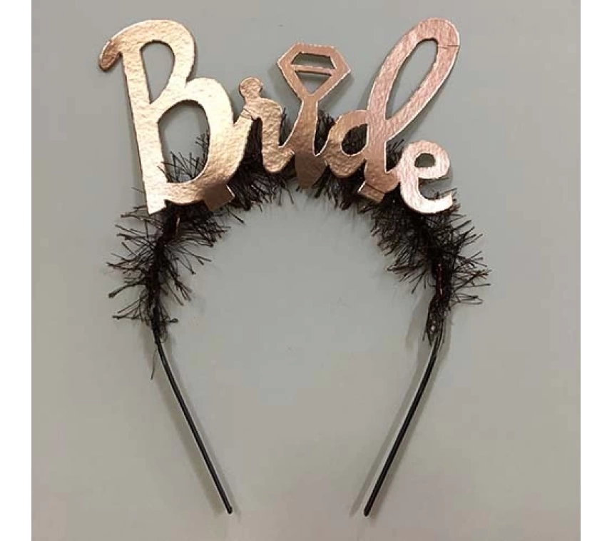 Nessiworld Bride Yazılı Bekarlığa Veda Partisi Tacı Rose Renk