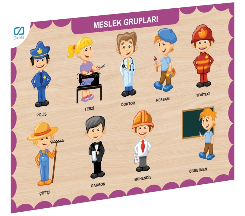 Nessiworld CAAHS-3203 CA GAMES AHŞAP MESLEK GRUPLARI BUL-TAK