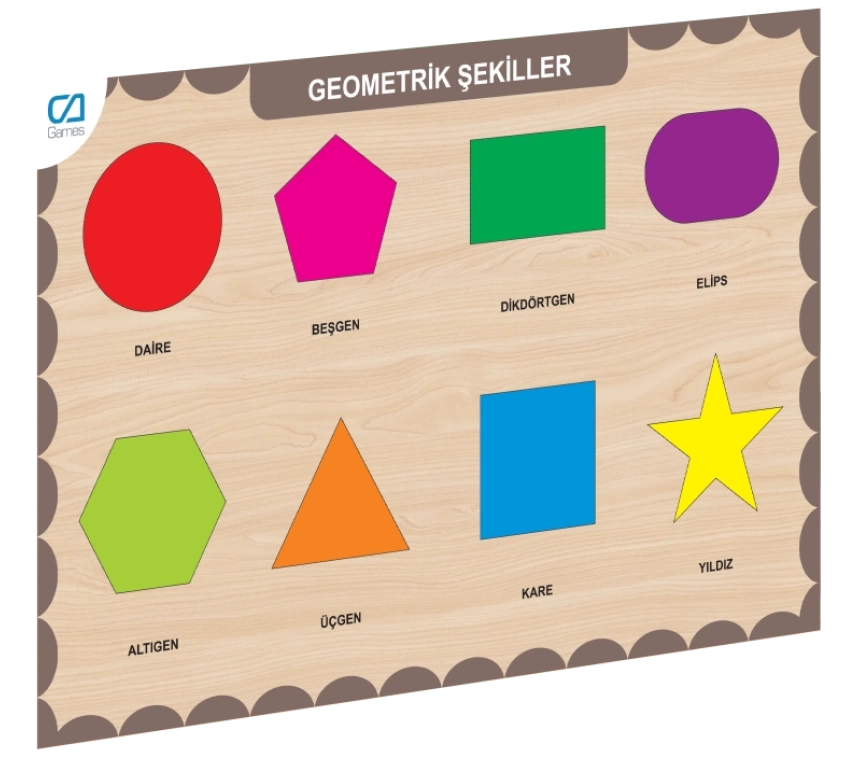 Nessiworld CAAHS-3204 CA GAMES AHŞAP GEOMETRİK ŞEKİLLER BUL-TAK