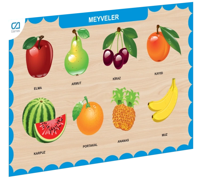 Nessiworld CAAHS-3206 CA GAMES AHŞAP MEYVELER BUL-TAK