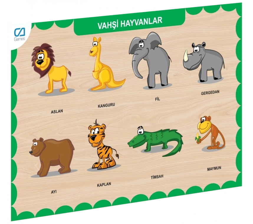 Nessiworld CAAHS-3213 CA GAMES AHŞAP VAHŞİ HAYVANLAR BUL-TAK