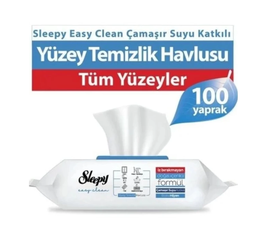 Nessiworld   Çamaşır Suyu Katkılı Yüzey Temizleme Havlusu 100 Adet