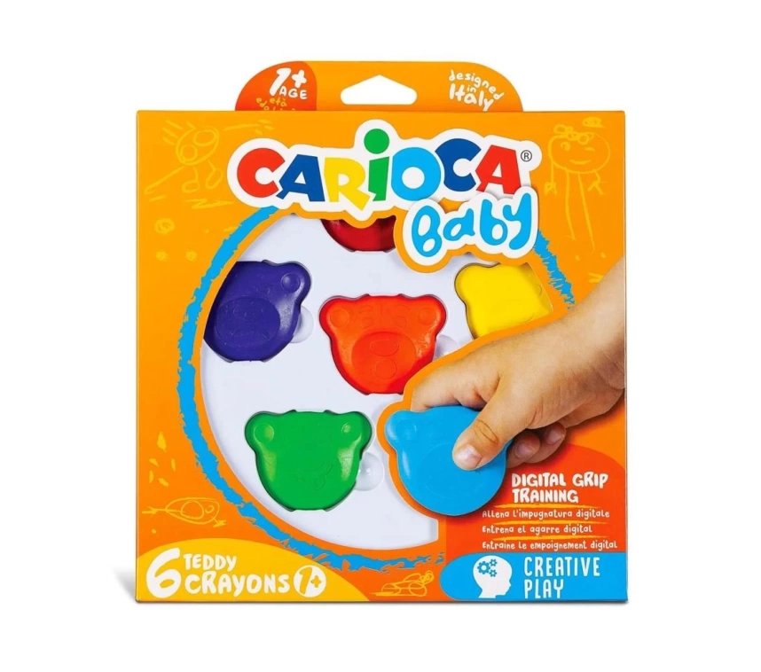 Nessiworld   Carioca Baby Teddy Crayons 6lı