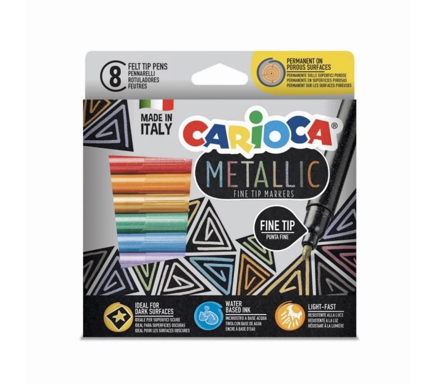 Nessiworld Carioca Metalik Keçeli Kalem 8Li
