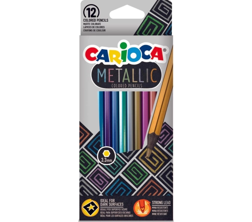 Nessiworld Carioca Metalik Kuru Boya Kalemi 12Li