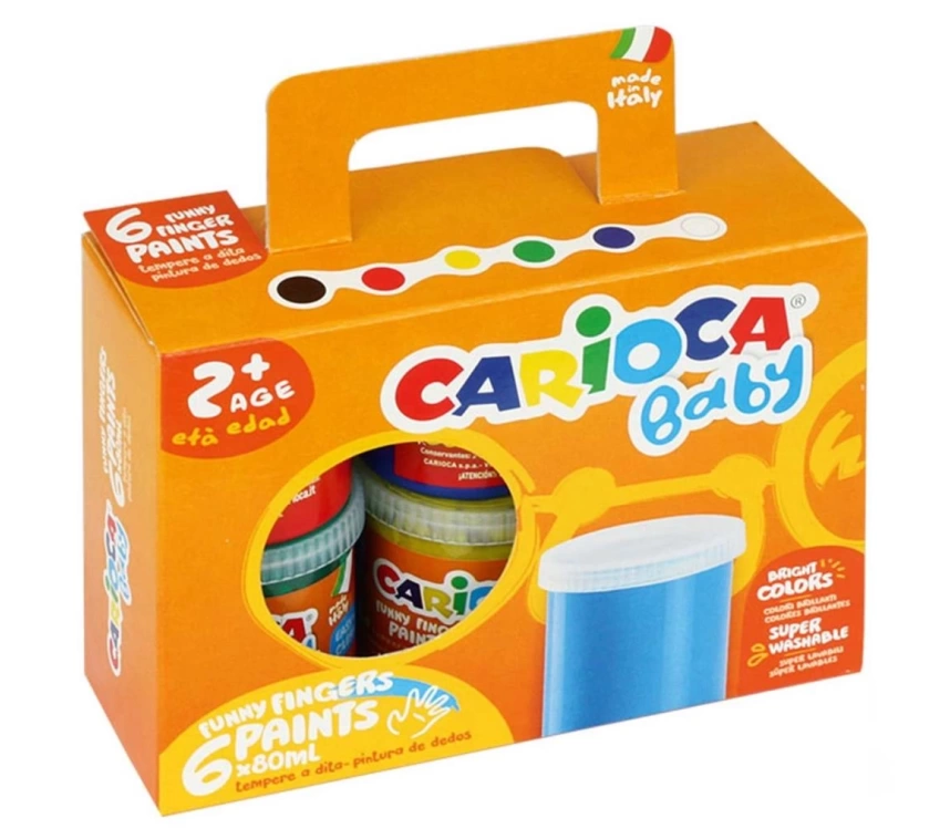Nessiworld Carioca Yıkanabilir Parmak Boyası 6 Renk