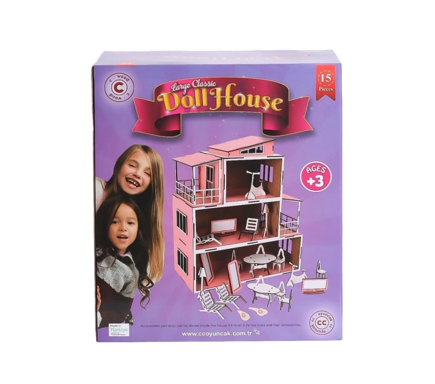 Nessiworld CCY00696 MEMO AHŞAP BEBEK EVİ NO 2