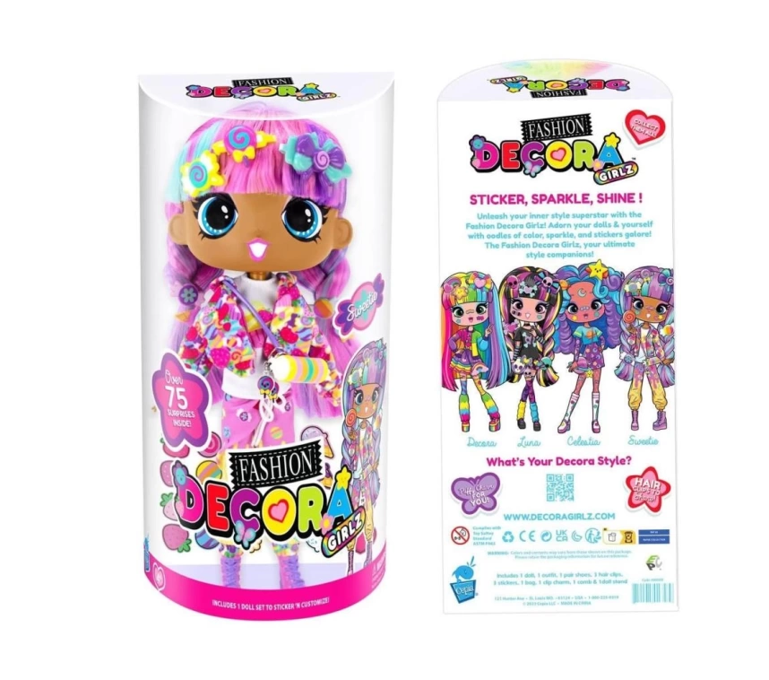 Nessiworld CEP D1001 Decora Girlz 28 cm Büyük Moda Bebek - Asorti