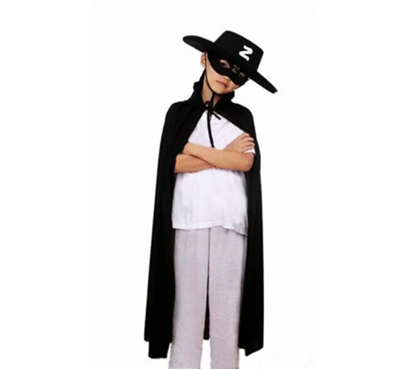 Nessiworld Çocuk Boy Zorro Pelerin + Şapka + Maske Kostüm Seti
