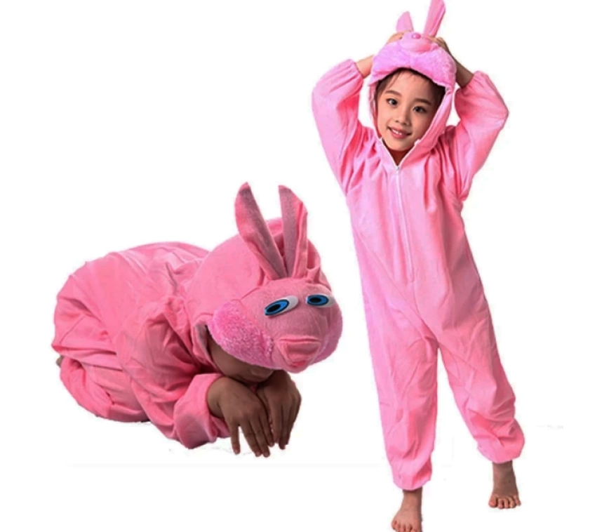 Nessiworld Çocuk Tavşan Kostümü Pembe Renk 4-5 Yaş 100 cm