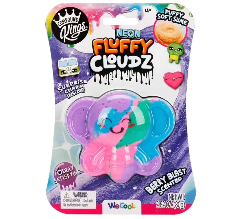 Nessiworld Compound Kings Neon Fluffy Cloudz Butterfly Slime 11315