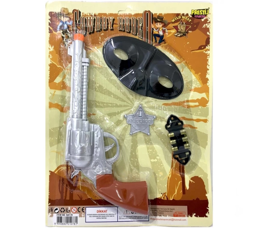 Nessiworld Cowboy Rodeo Şerif Yıldızlı Kartela Kovboy Seti