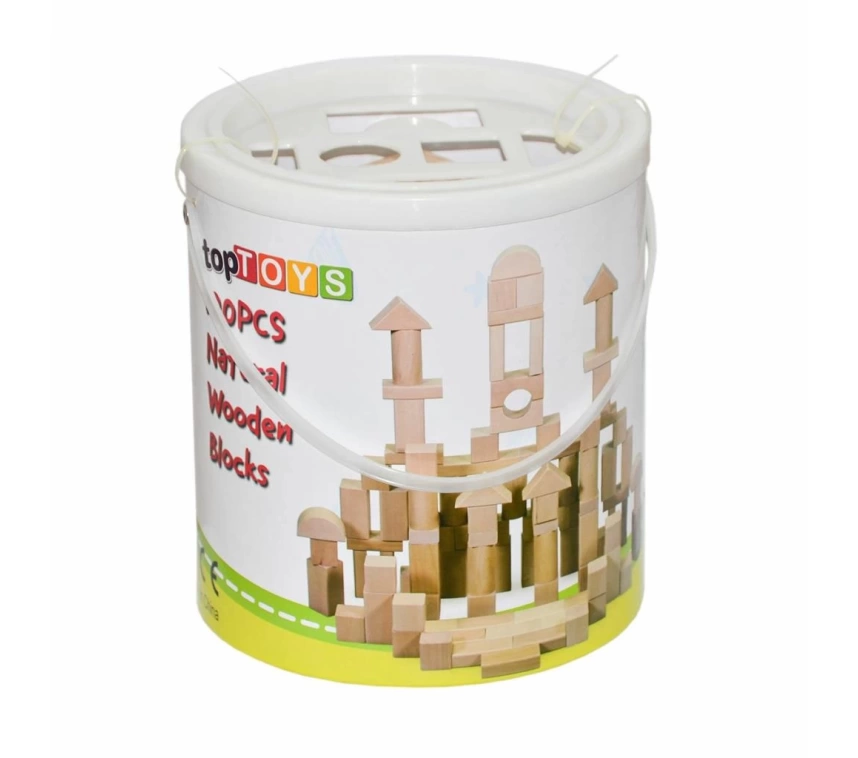 Nessiworld CS-8831 Natural Ahşap Blok Seti 100 Parça -Chiva