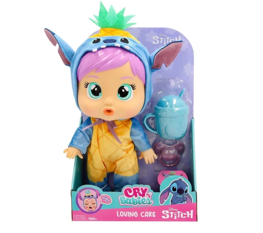 Nessiworld  CYB70000 Cry Babies Love and Care Stitch Kostümlü Bebek