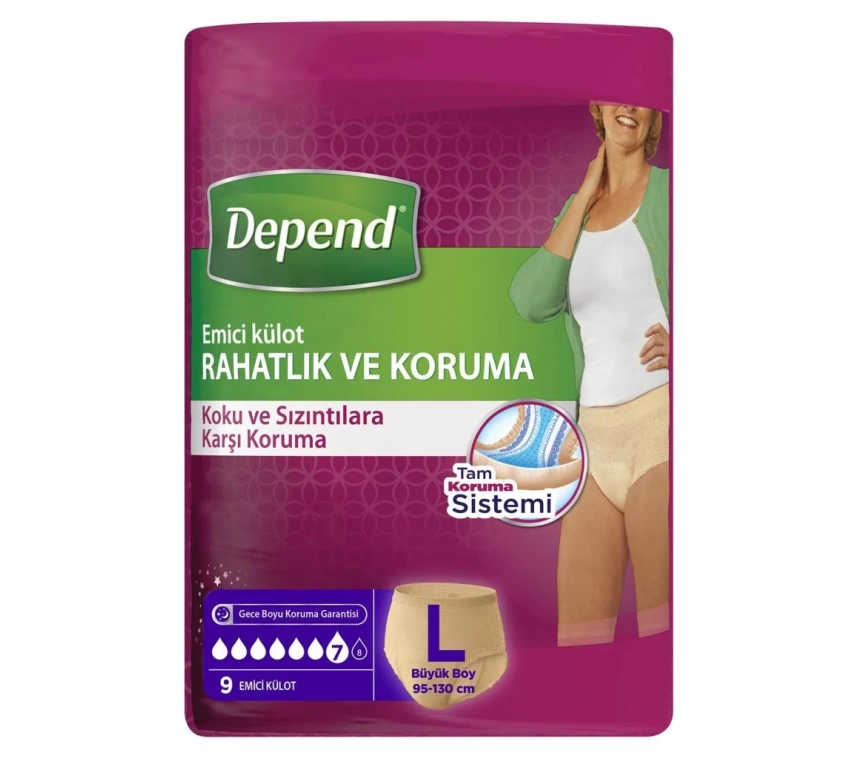 Nessiworld Depend Emici Külot Büyük Boy Kadın 9 Adet