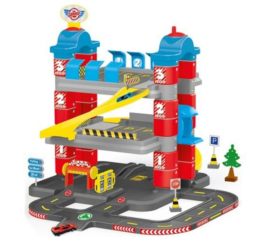 Dolu 3 Katlı Otopark Oyun Seti