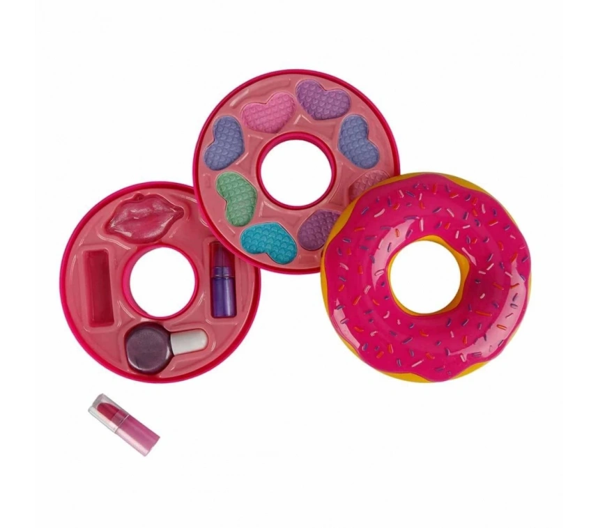 Donut Şekilli 2 Katlı Makyaj Güzellik Seti