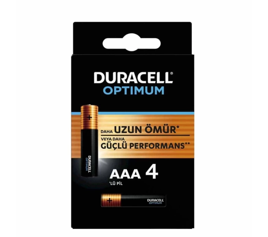 Nessiworld Duracell 4Lü Optimum AAA Kalem Pil