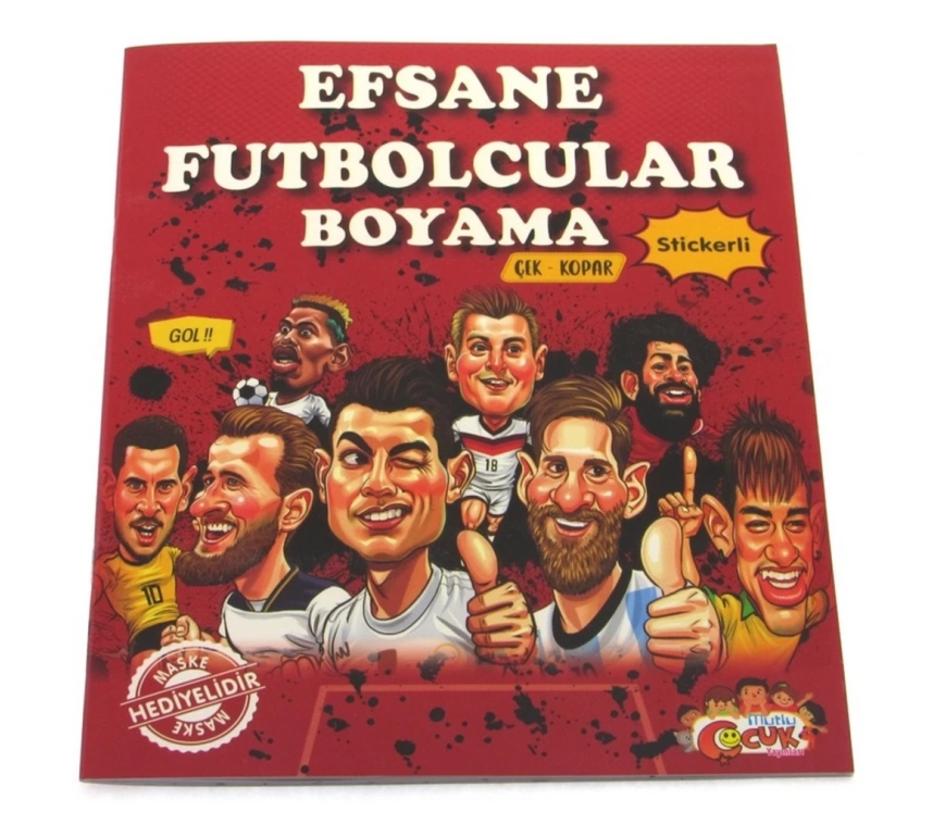 Nessiworld Efsane Futbolcular Çıkartmalı Maskeli Boyama Kitabı