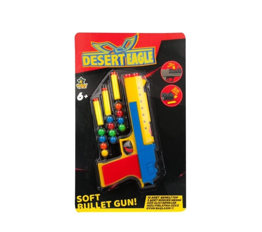 Nessiworld ER-132 Dart ve Top Atan Desert Eagle Tabanca  - Erdem Oyuncak