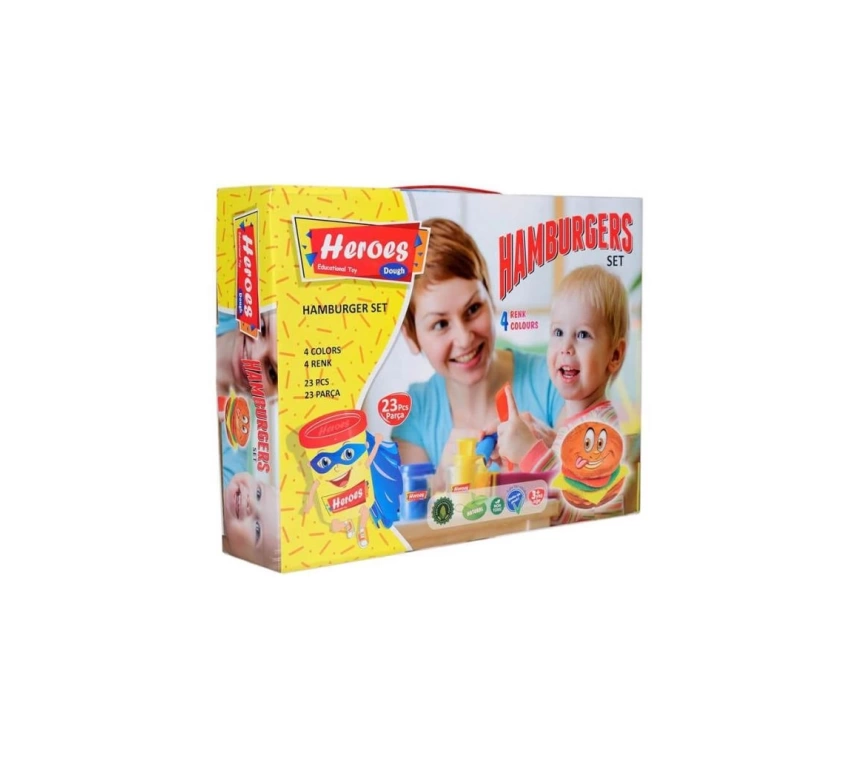 Nessiworld ERN-538 Heroes Hamburger Oyun Hamuru Seti - Eren Oyuncak