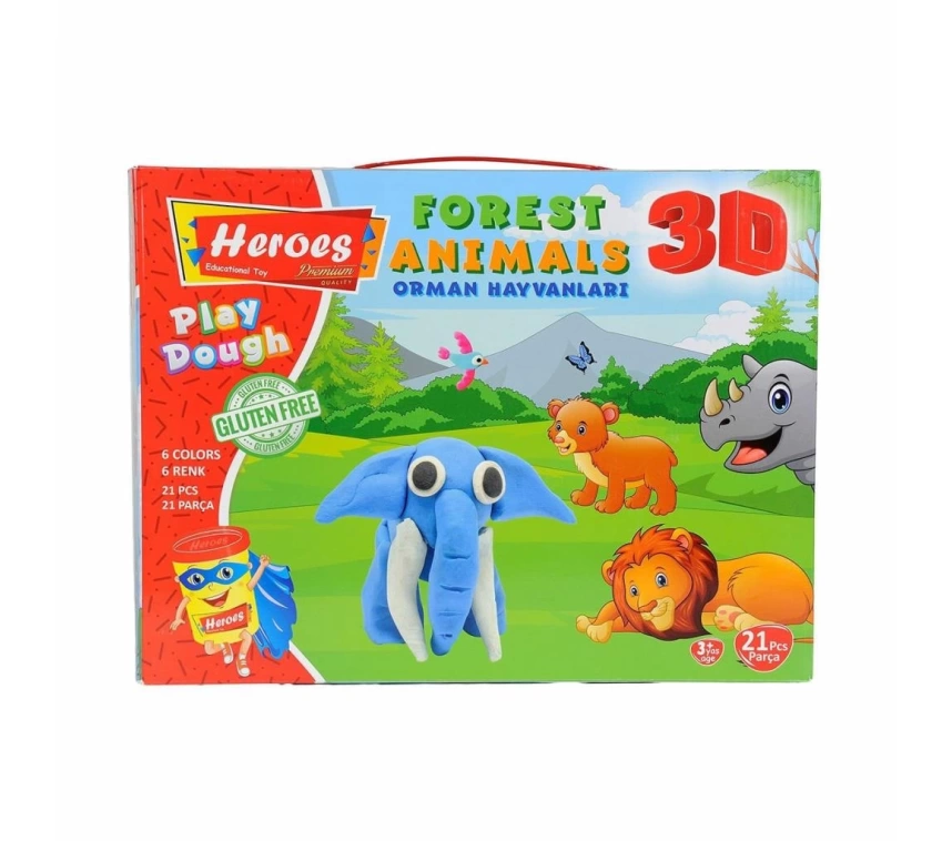 Nessiworld ERN-571 Heroes 3D Orman Hayvanları Seti - Eren Eğitici Oyuncak