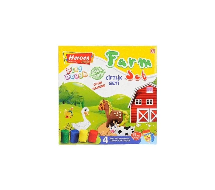 Nessiworld ERN-588 Heroes Orta Kutulu Çiftlik Oyun Hamuru Seti  - Eren Oyuncak