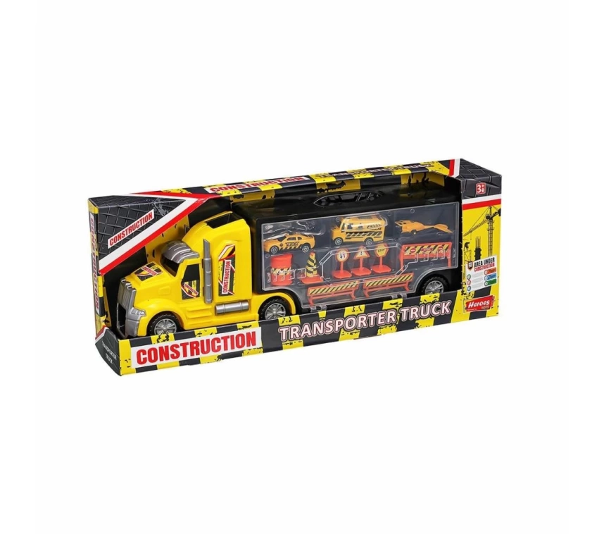 Nessiworld  ERN-874 Heroes Toys Çantalı İnşaat Taşıyıcı Tır Seti - Eren Oyuncak