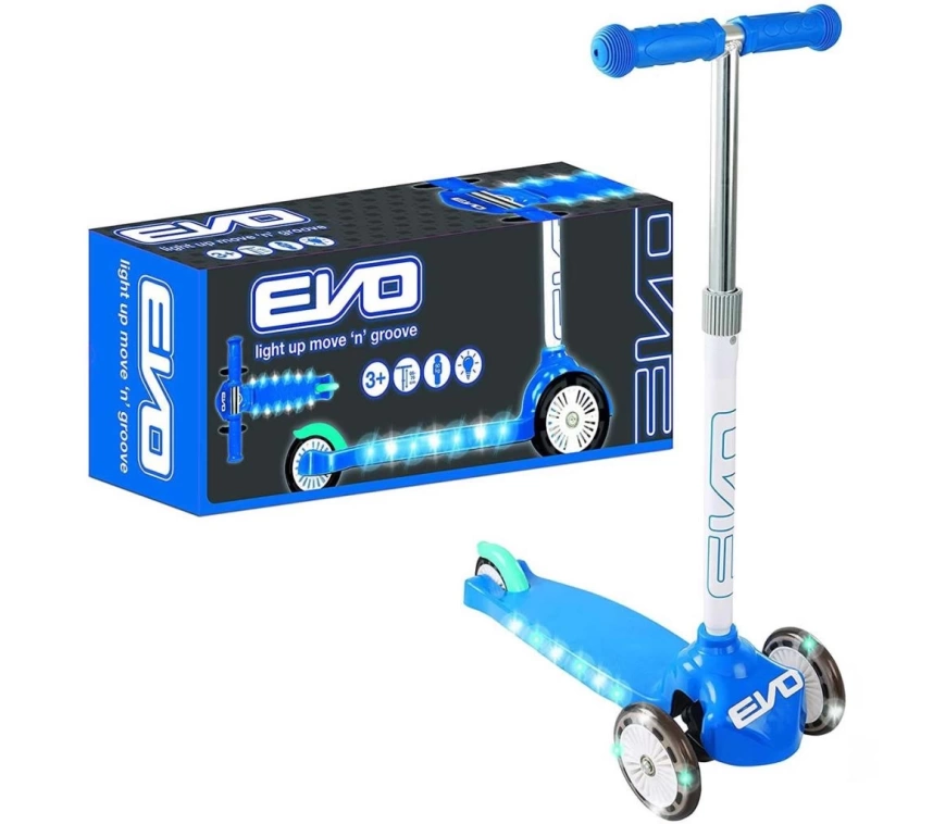 Nessiworld Evo Işıklı Move N Groove Mavi Üç Tekerlekli Scooter