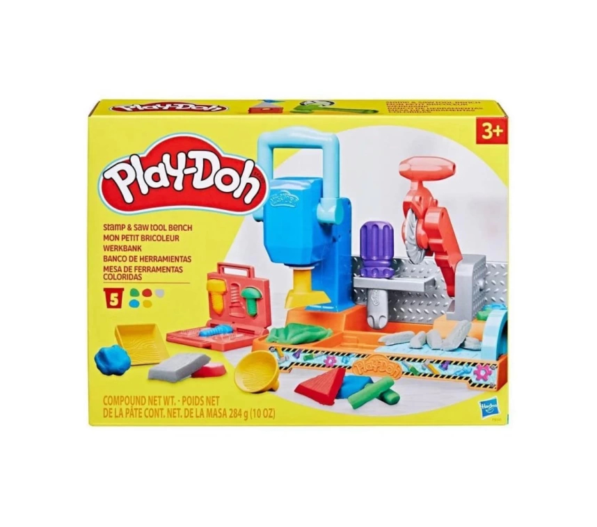 Nessiworld F9141 Play-Doh Renkli El Aletleri Tezgahı Oyun Seti +3 yaş