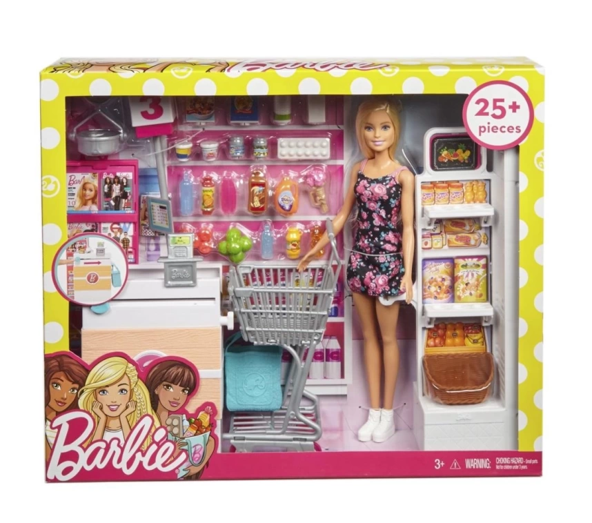 Nessiworld FRP01 Barbie Süpermarkette Oyun Seti