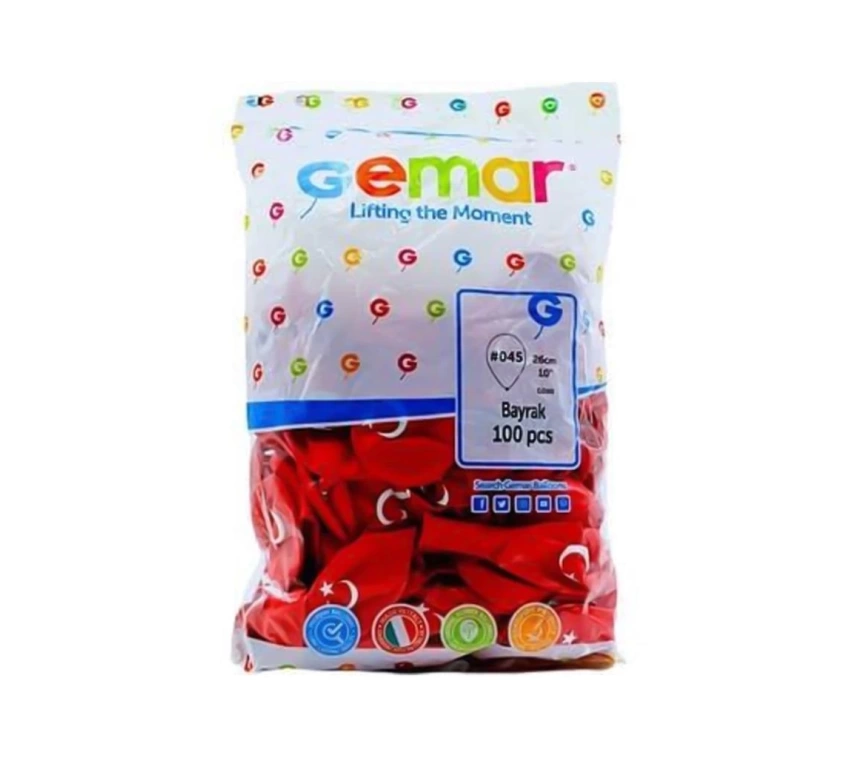 Nessiworld GD-90-045 Bayrak Balon 100 Adet -Dinamik Oyuncak