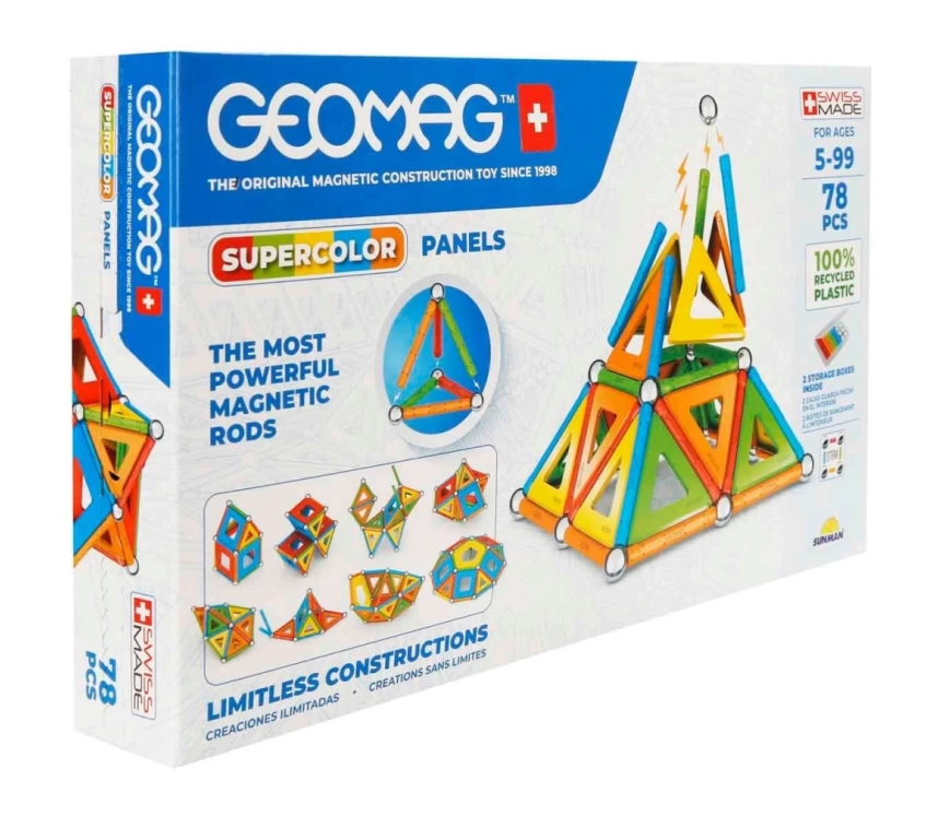 Nessiworld Geomag Supercolor Panels Manyetik Zeka Oyunu 78 Parça S01000379