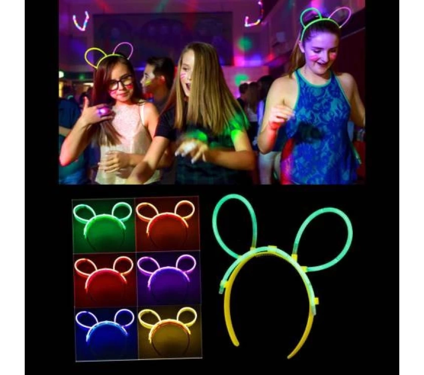 Nessiworld Glow Taç Fosforlu Taç Karışık Renk 12 Adet