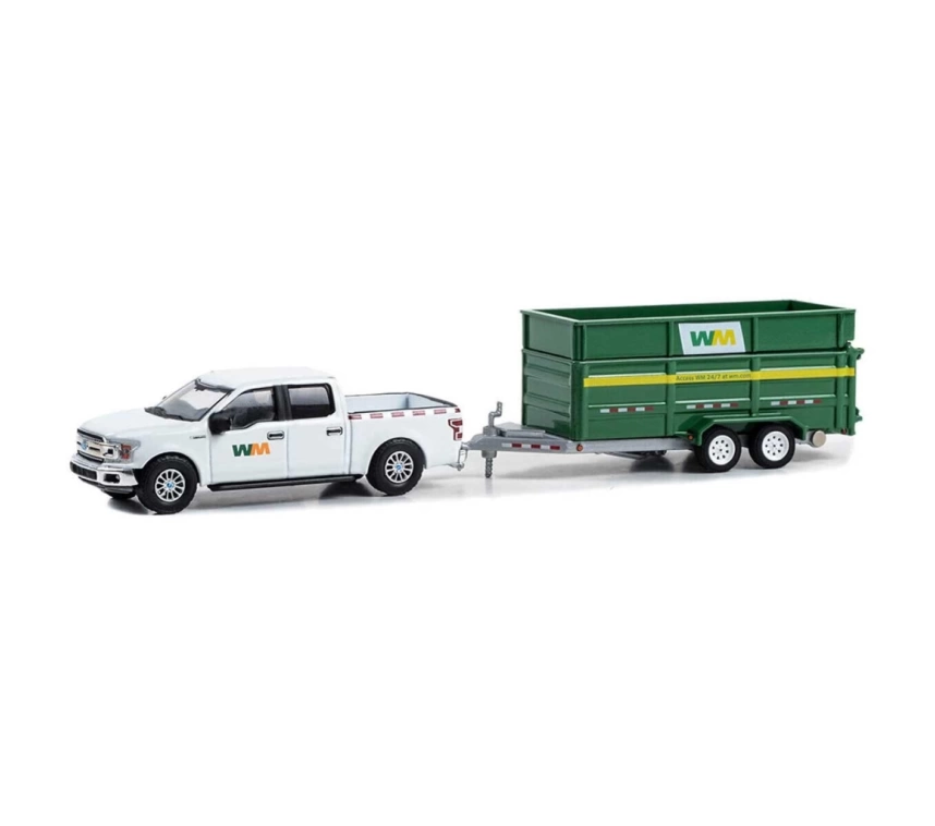Nessiworld  Greenlight 1/64 2018 Ford F-150 XLT with Double-Axle Dump