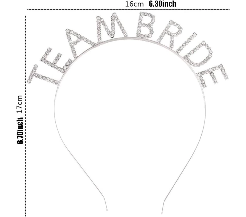 Nessiworld   Gümüş Kaplama Kristal Taşlı Team Bride Taç 16x17 cm