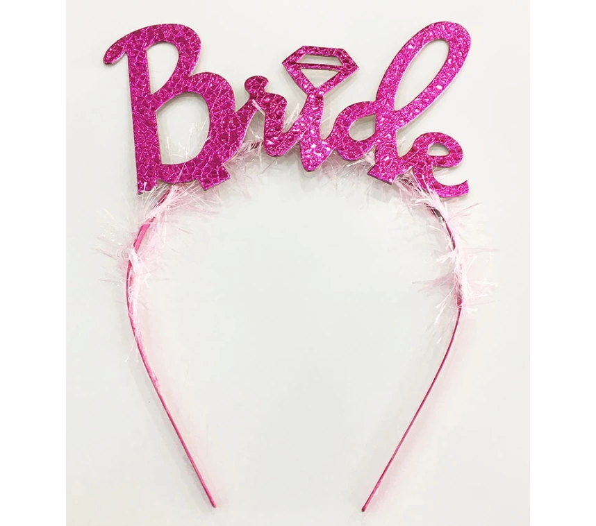 Nessiworld   Gümüş Renk Bekarlığa Veda İtalik Yazı Alyanslı Bride Taç